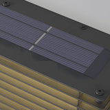 Modern IP65 Waterproof Solar Outdoor Wall Sconce Square Grid Stainless Steel Exterior Light