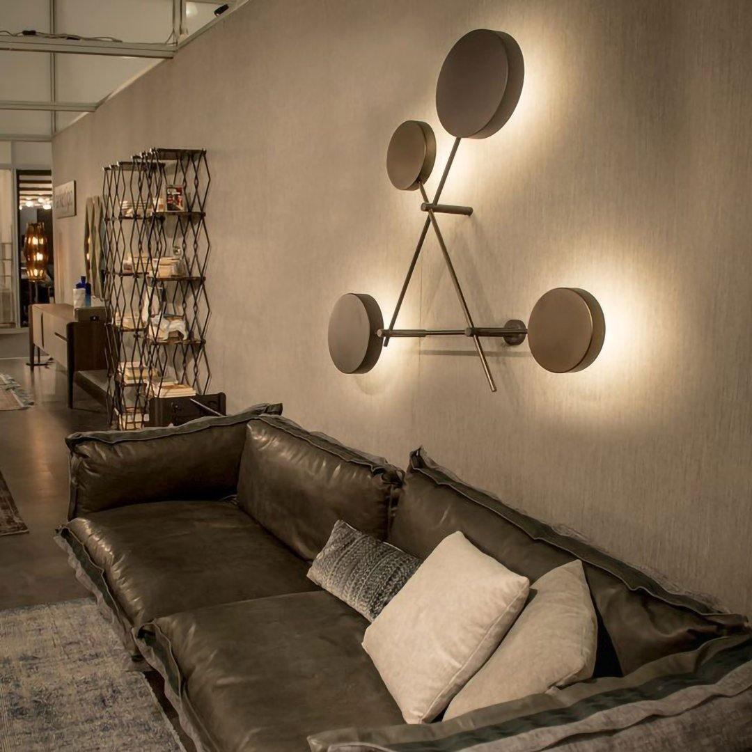 Modern Iride Geometric LED Wall Lamp Abstract Metal Sconce Lighting Fixture