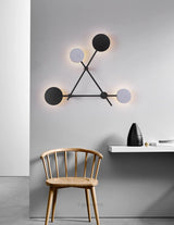 Modern Iride Geometric LED Wall Lamp Abstract Metal Sconce Lighting Fixture