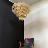 modern-iridescent-gold-murano-glass-disk-chandelier-for-luxury-interiors