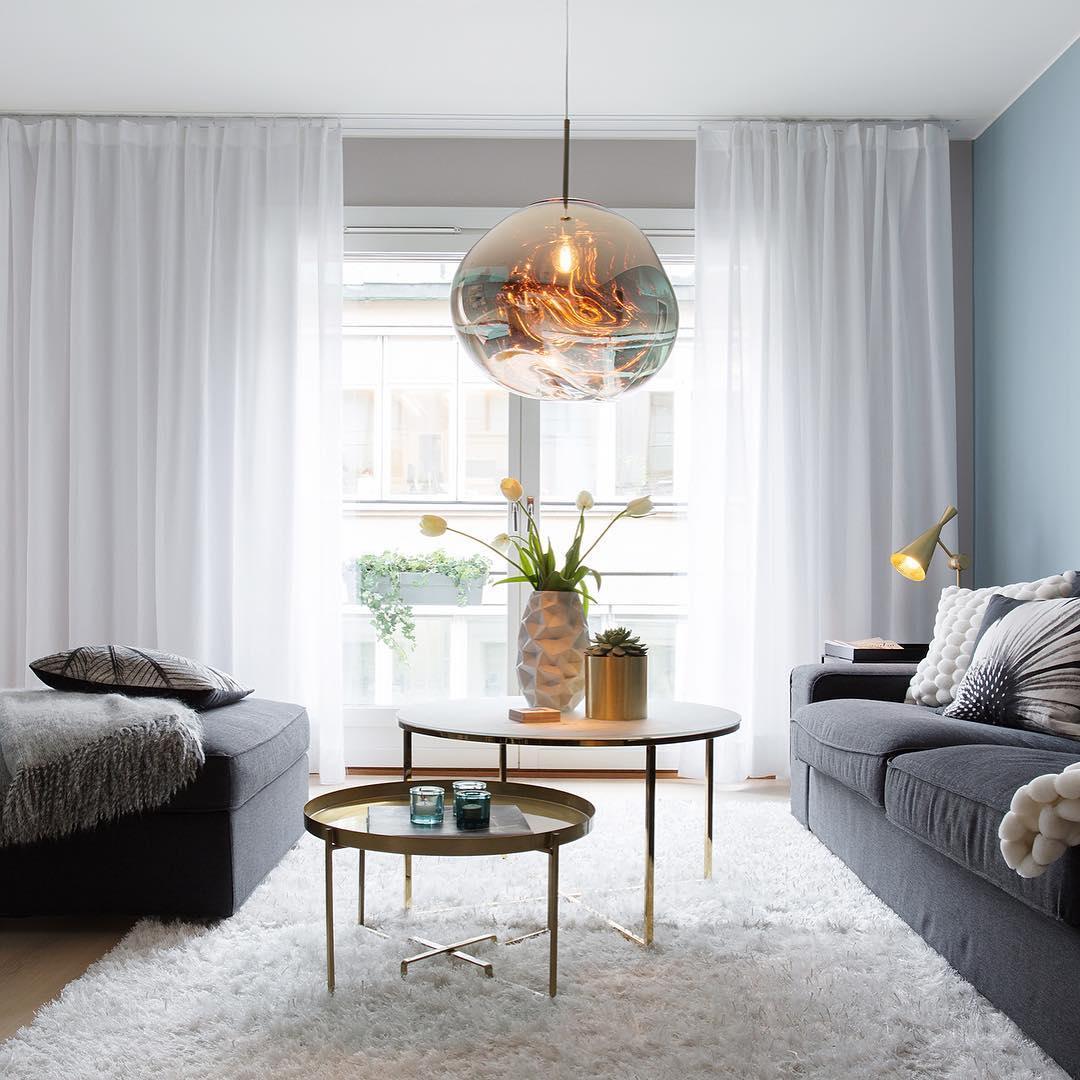 Modern Iridescent Melt Glass Lava Pendant Light for Contemporary Home Interiors