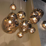Modern Iridescent Melt Glass Lava Pendant Light for Contemporary Home Interiors