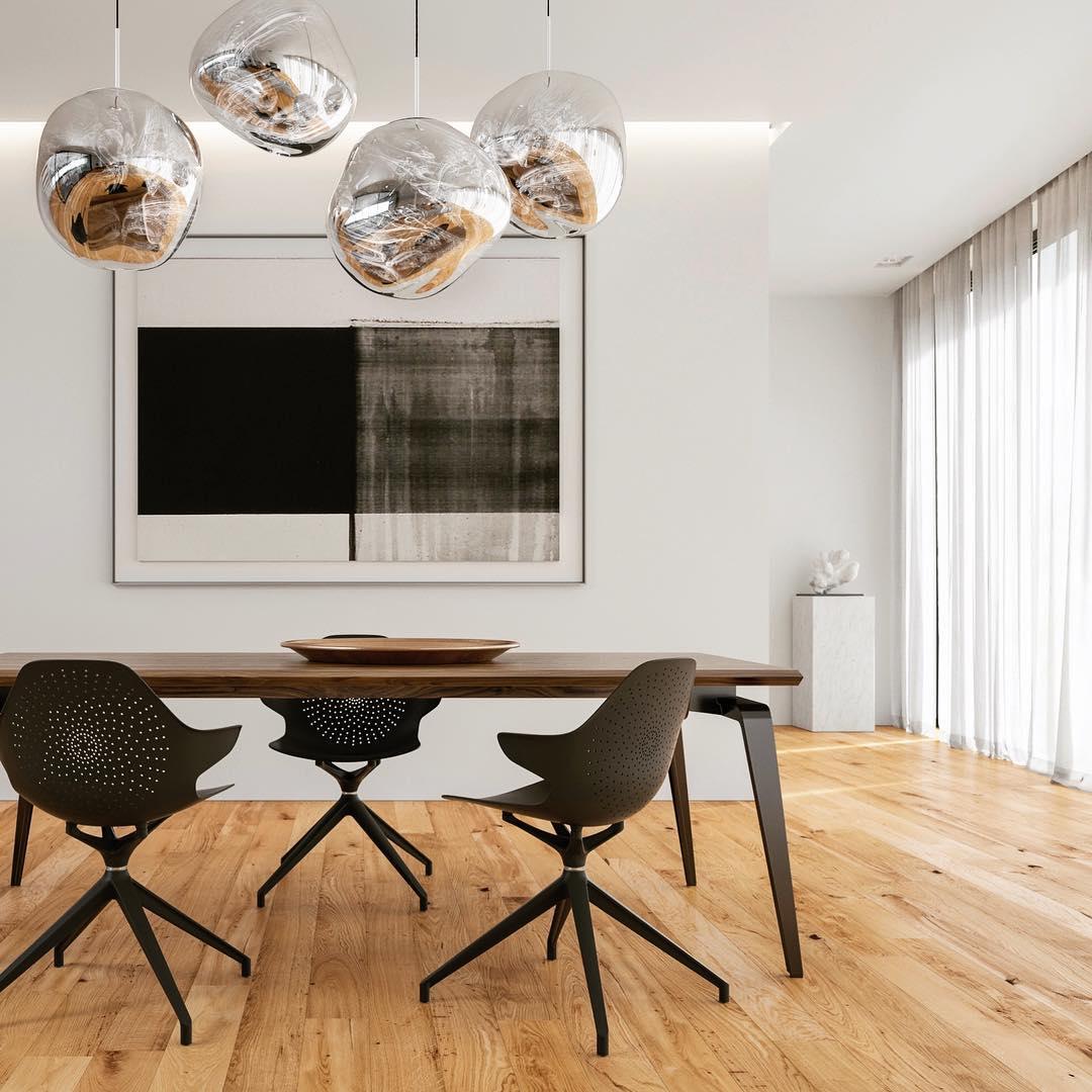 Modern Iridescent Melt Glass Lava Pendant Light for Contemporary Home Interiors