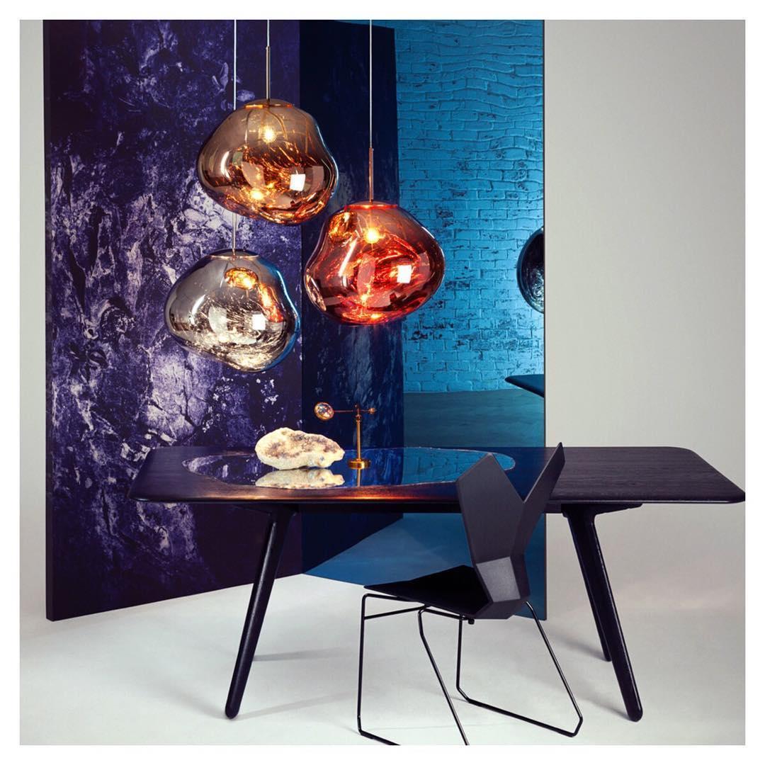 Modern Iridescent Melt Glass Lava Pendant Light for Contemporary Home Interiors