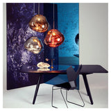 Modern Iridescent Melt Glass Lava Pendant Light for Contemporary Home Interiors