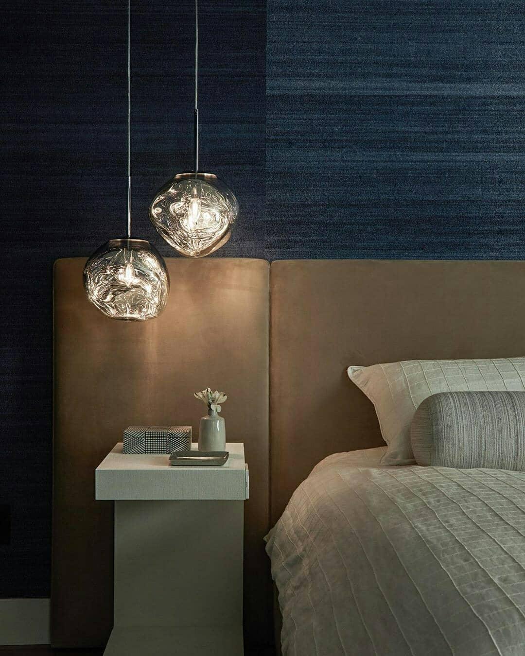 Modern Iridescent Melt Glass Lava Pendant Light for Contemporary Home Interiors