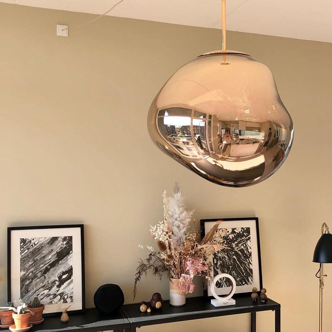 Modern Iridescent Melt Glass Lava Pendant Light for Contemporary Home Interiors