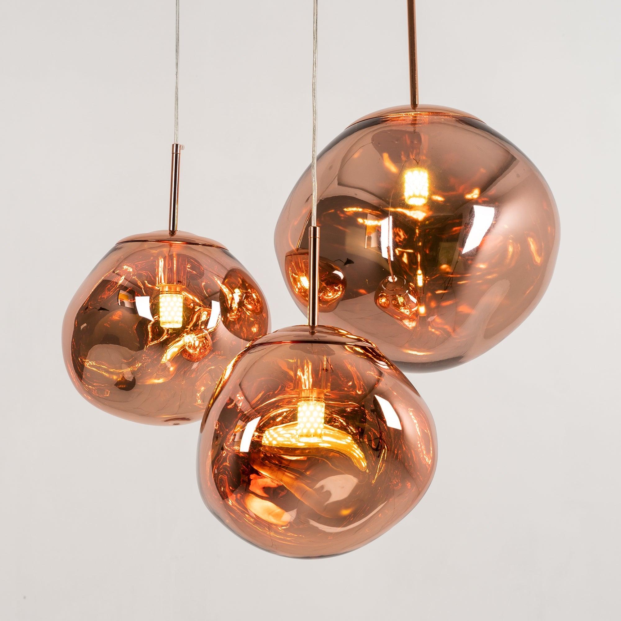 Modern Iridescent Melt Glass Lava Pendant Light for Contemporary Home Interiors