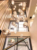 Modern Iridescent Melt Glass Lava Pendant Light for Contemporary Home Interiors