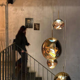 Modern Iridescent Melt Glass Lava Pendant Light for Contemporary Home Interiors