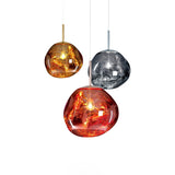 Modern Iridescent Melt Glass Lava Pendant Light for Contemporary Home Interiors