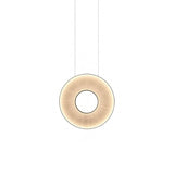 Modern Iris LED Pendant Light with White Fabric Shade and Adjustable Cable for Indoor Lighting