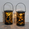 Modern Iron Deer Silhouette Solar Lantern Outdoor Waterproof Hanging LED Garden Landscape Light