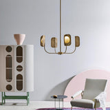 Modern Iron Leaf Chandelier Hand Forged Nature Inspired Gasolier Pendant Light