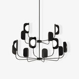 Modern Iron Leaf Chandelier Hand Forged Nature Inspired Gasolier Pendant Light