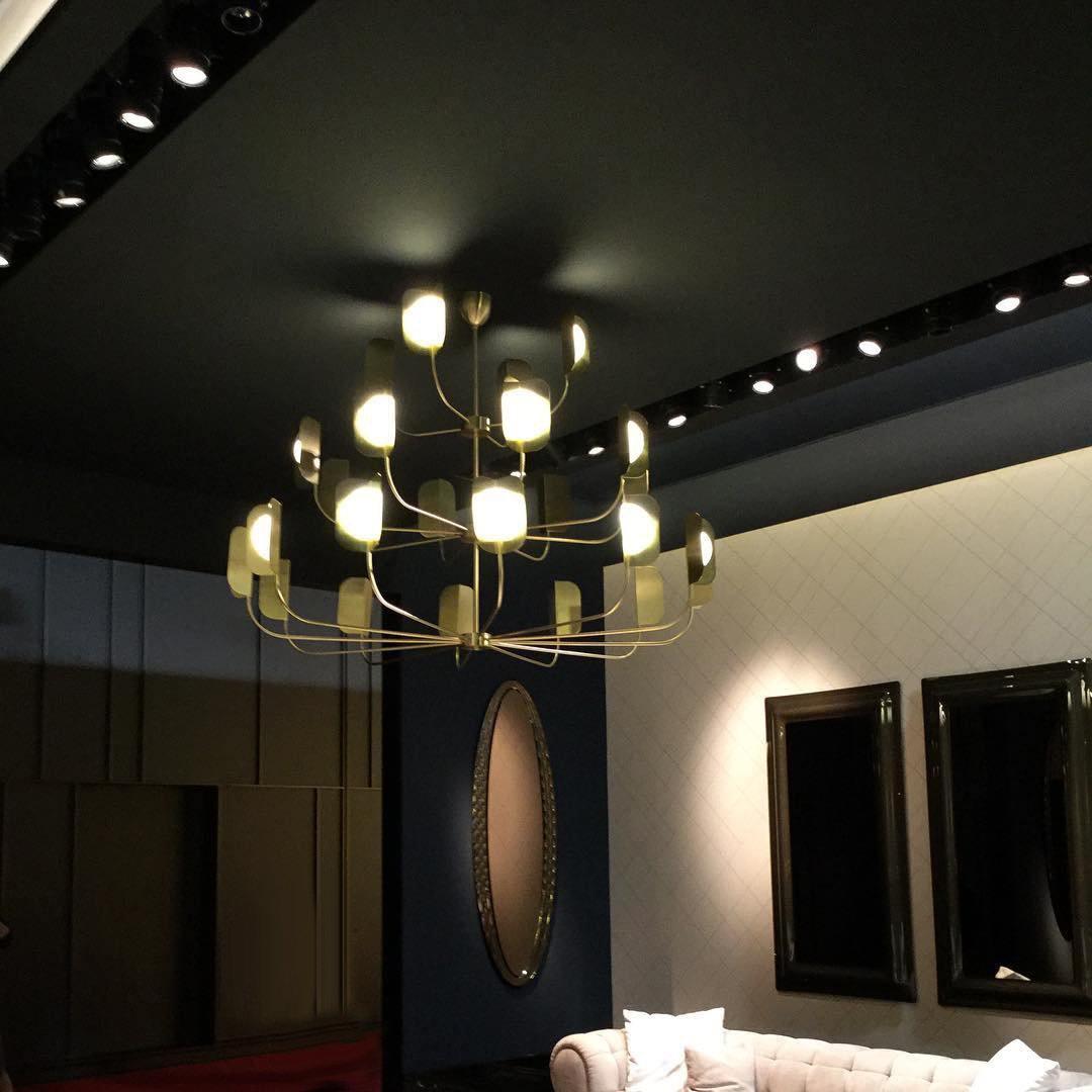 Modern Iron Leaf Chandelier Hand Forged Nature Inspired Gasolier Pendant Light