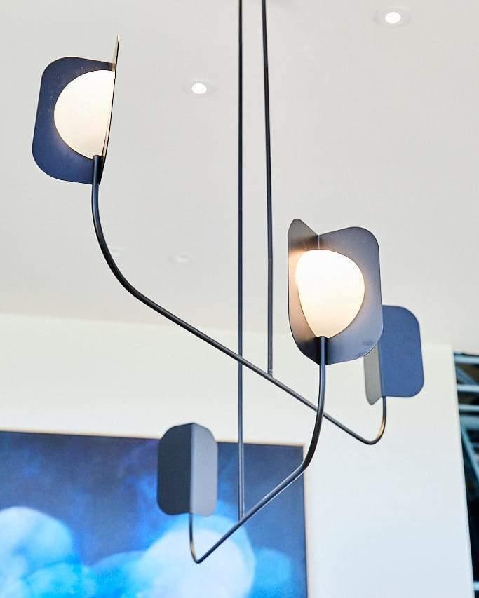 Modern Iron Leaf Chandelier Hand Forged Nature Inspired Gasolier Pendant Light