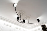 Modern Iron Leaf Chandelier Hand Forged Nature Inspired Gasolier Pendant Light