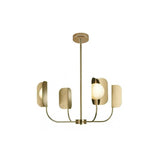Modern Iron Leaf Chandelier Hand Forged Nature Inspired Gasolier Pendant Light