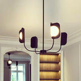 Modern Iron Leaf Chandelier Hand Forged Nature Inspired Gasolier Pendant Light