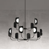 Modern Iron Leaf Chandelier Hand Forged Nature Inspired Gasolier Pendant Light