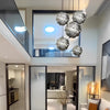 Modern Irregular 3D Stainless Steel Ball Pendant Light Chandelier for Contemporary Living Spaces