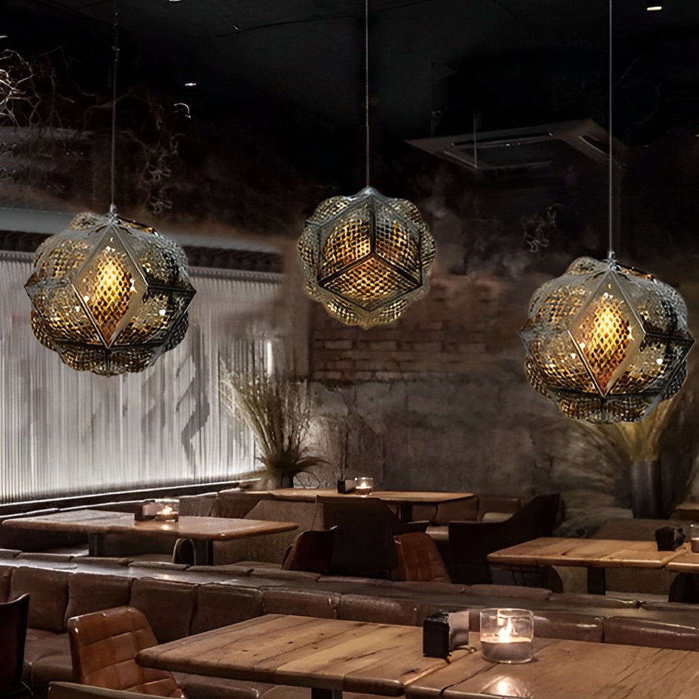 Modern Irregular 3D Stainless Steel Ball Pendant Light Chandelier for Contemporary Living Spaces