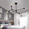 Modern Irregular Design Black Metal Chandelier Nordic LED Pendant Lighting for Living Dining Room
