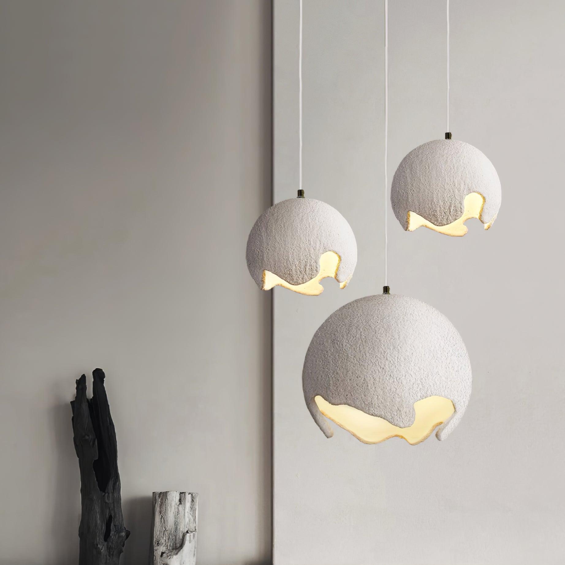 Modern Irregular Geometric Resin Pendant Light Minimalist Hanging Lamp Fixture