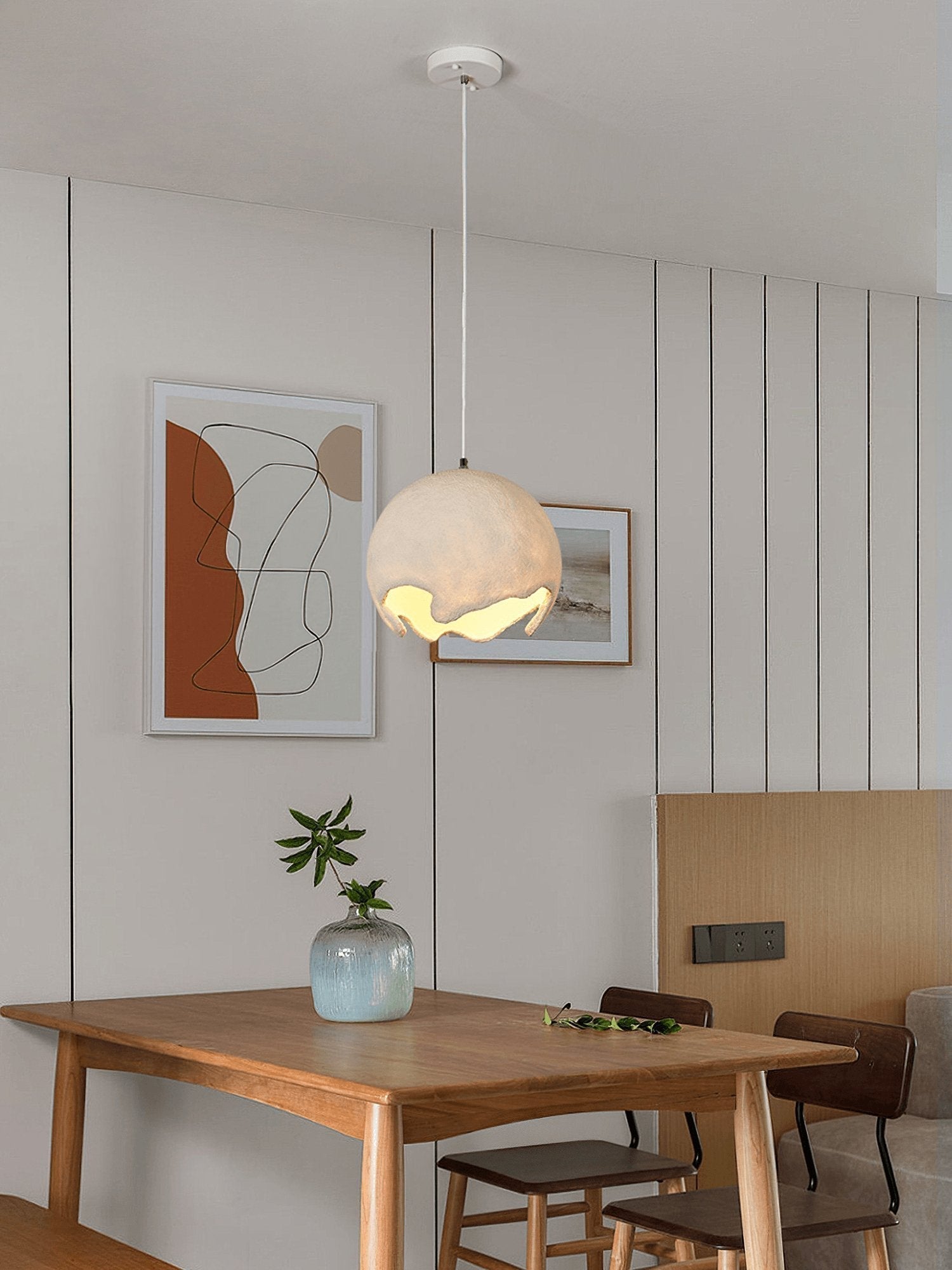 Modern Irregular Geometric Resin Pendant Light Minimalist Hanging Lamp Fixture