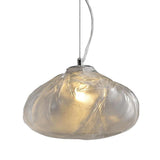 Modern Irregular Glass Bubble Pendant Light Nordic Style Oval Hanging Lamp for Dining Room