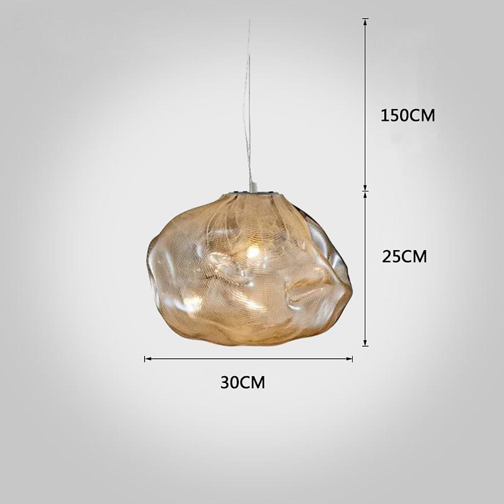 Modern Irregular Glass Bubble Pendant Light Nordic Style Oval Hanging Lamp for Dining Room