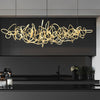 Modern Irregular LED Chandelier Luxury Electroplated Hardware Pendant Light for Dining Room