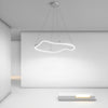 Modern Irregular Ring LED Chandelier Dimmable Minimalist Pendant Lighting for Bedroom and Dining Room