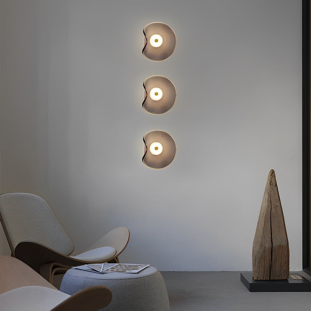 Modern Irregular Round Glass Wall Sconce Creative Postmodern Interior Lighting Fixture