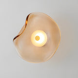 Modern Irregular Round Glass Wall Sconce Creative Postmodern Interior Lighting Fixture