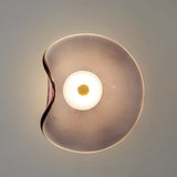Modern Irregular Round Glass Wall Sconce Creative Postmodern Interior Lighting Fixture