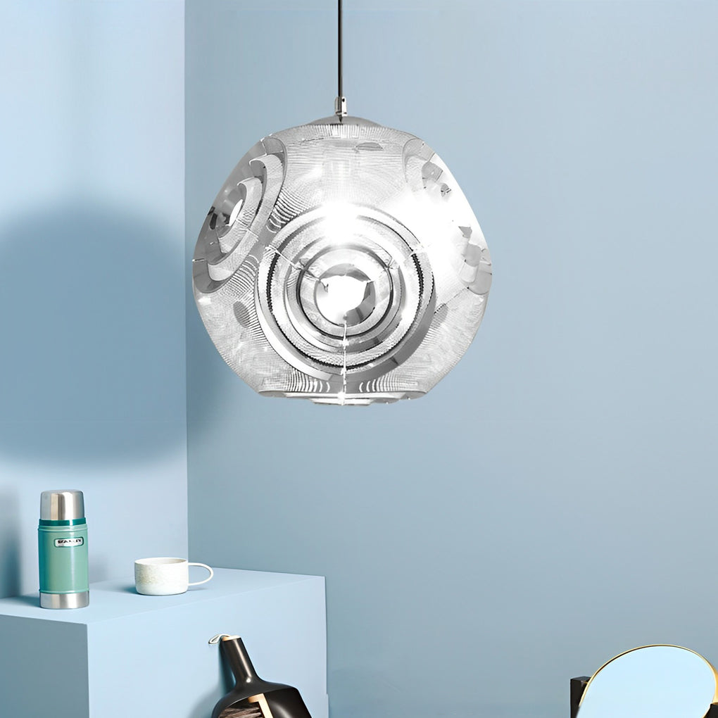Modern Irregular Round Stainless Steel Pendant Light Chandelier for Dining Room and Bar