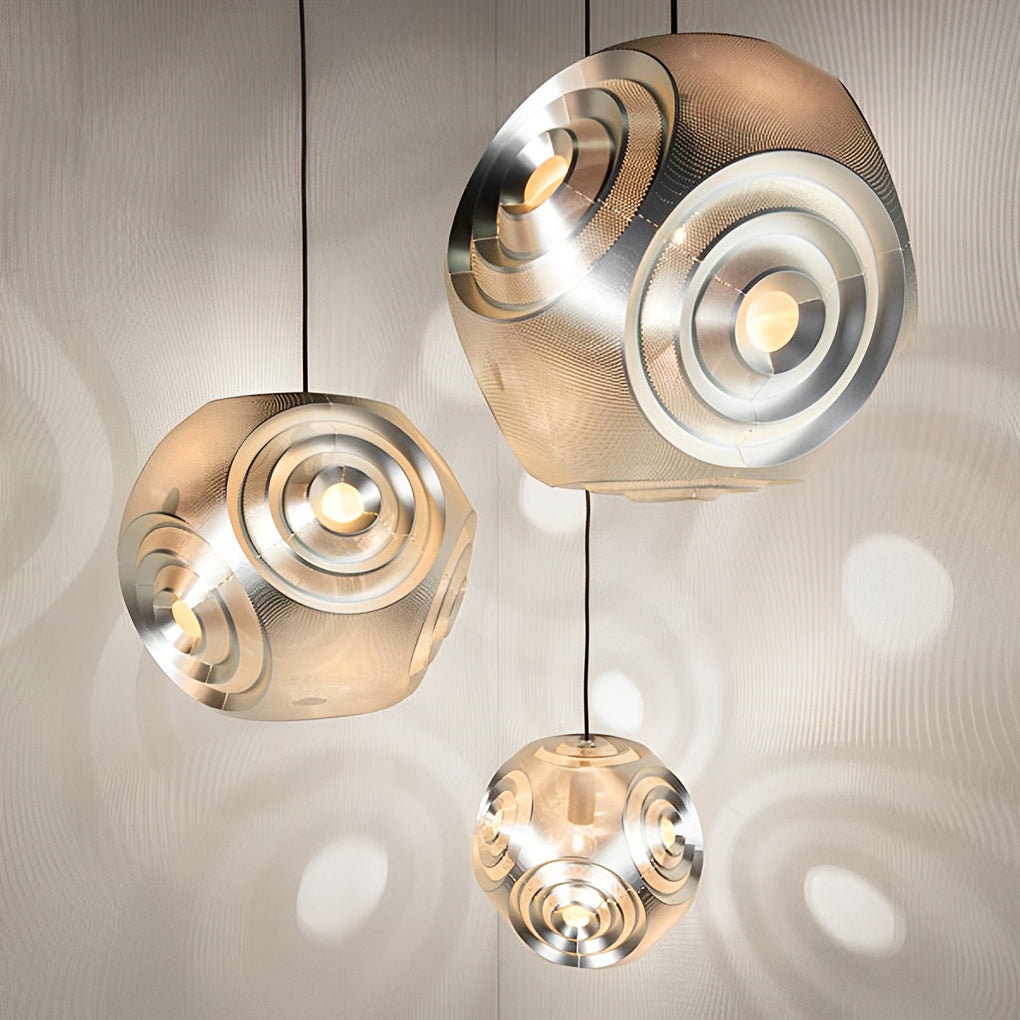 Modern Irregular Round Stainless Steel Pendant Light Chandelier for Dining Room and Bar
