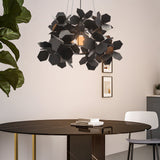 Modern Italian Black Hexagonal Metal Chandelier Postmodern Art Pendant Light for Living Room