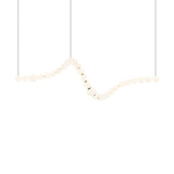 Modern Italian Design Art Pearl Necklace Chandelier with White Acrylic Spheres