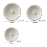 Modern Japanese Wabi Sabi Round Wall Sconce with Glass Shade for Bedroom and Living Room