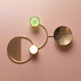Modern Jewelry Inspired LED Wall Sconce Brass and Glass Gemstone Wall Lamp