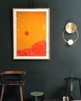 Modern Jewelry Inspired LED Wall Sconce Brass and Glass Gemstone Wall Lamp
