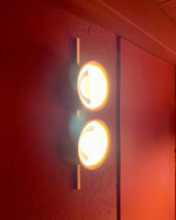Modern Jewelry Inspired LED Wall Sconce Brass and Glass Gemstone Wall Lamp