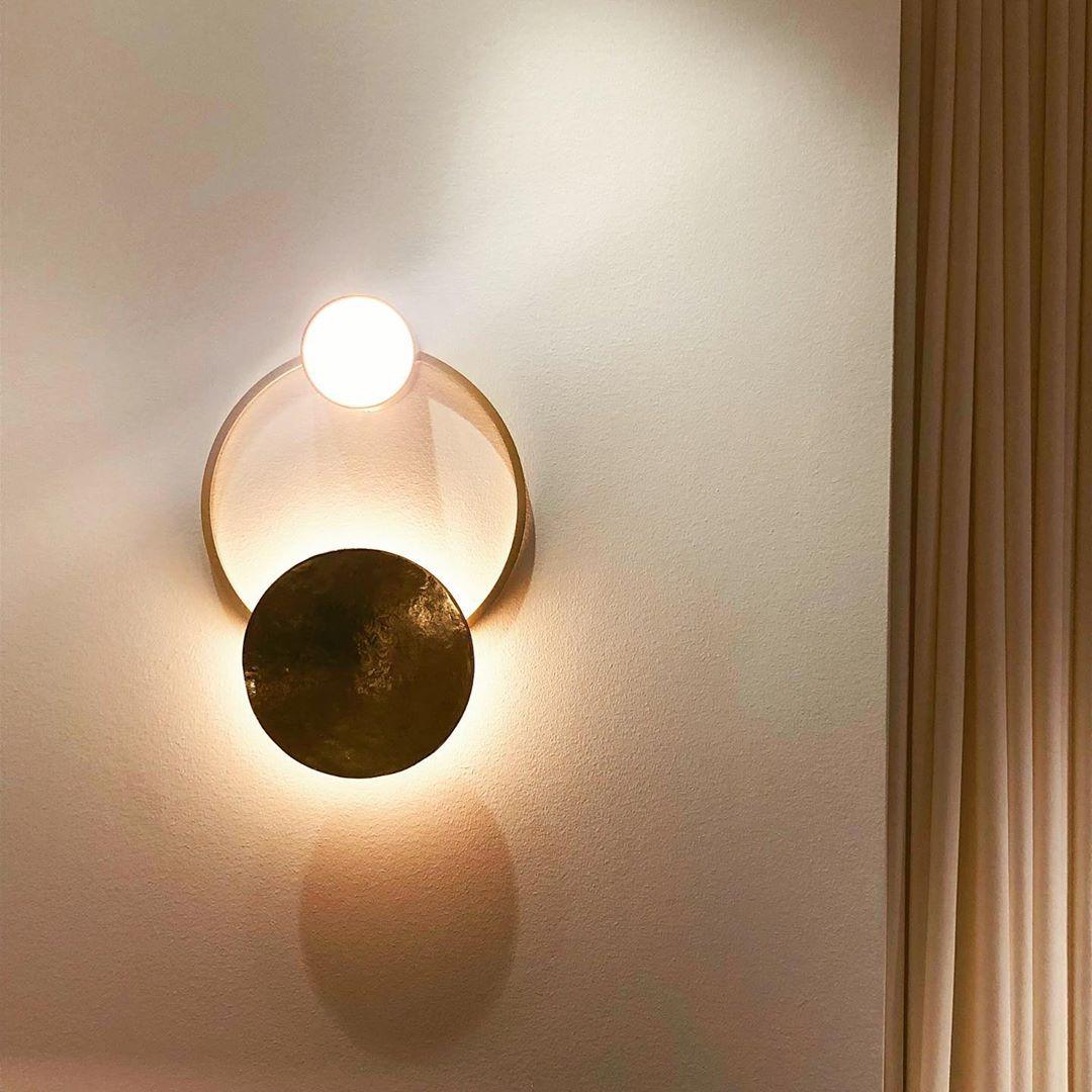 Modern Jewelry Inspired LED Wall Sconce Brass and Glass Gemstone Wall Lamp