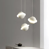 Modern Jupiter Ring LED Pendant Light Circular White Hanging Ceiling Lamp