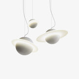 Modern Jupiter Ring LED Pendant Light Circular White Hanging Ceiling Lamp