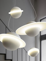 Modern Jupiter Ring LED Pendant Light Circular White Hanging Ceiling Lamp