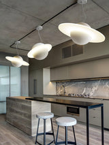 Modern Jupiter Ring LED Pendant Light Circular White Hanging Ceiling Lamp